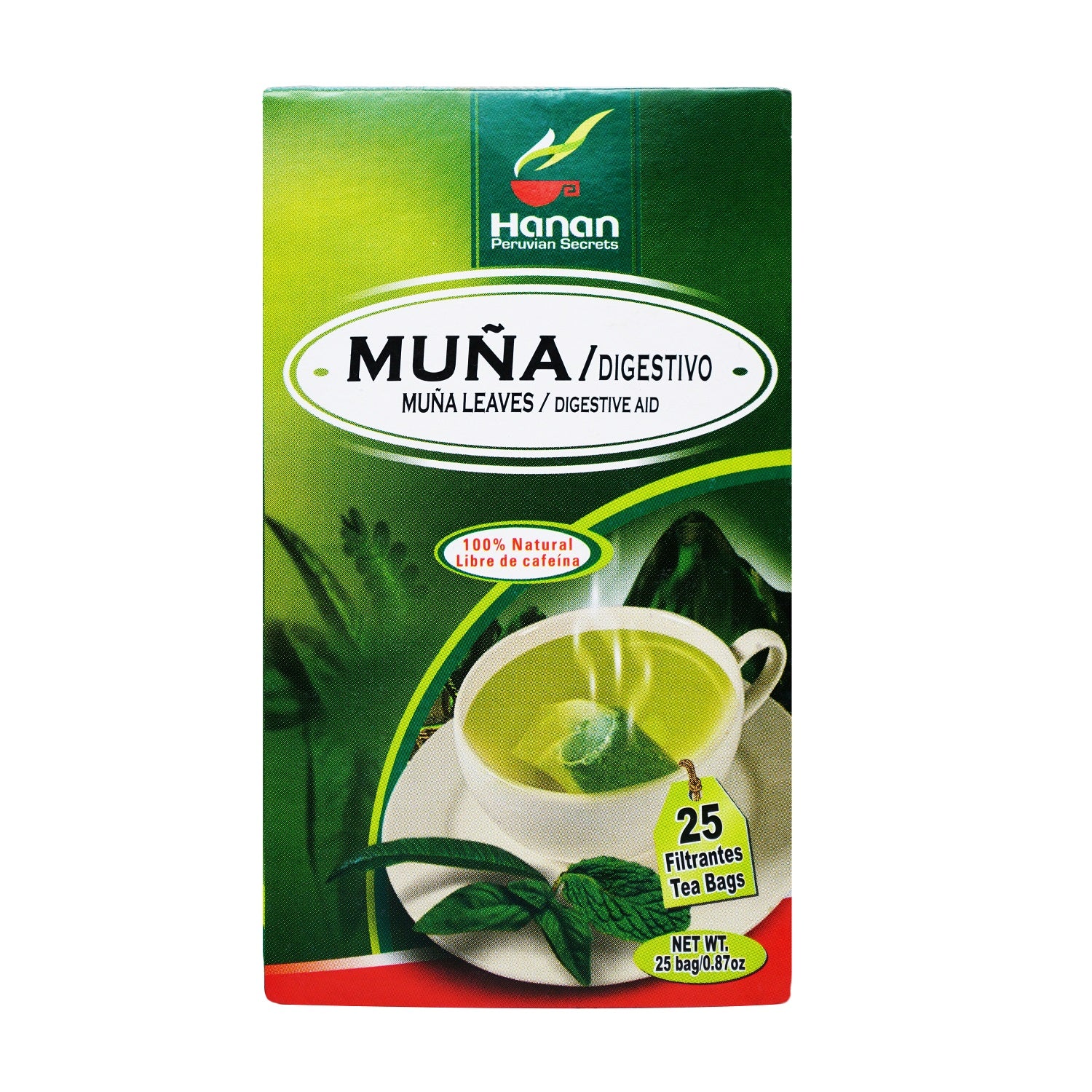 Andean Mint Leaves Herbal Tea | Te de Muña | 25 Teabags