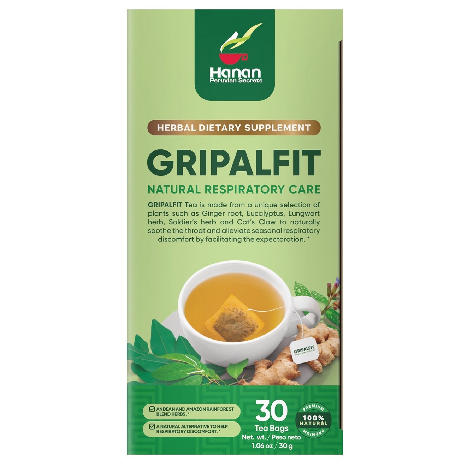 GRIPALFIT | Natural Respiratory Care | 30 Teabags
