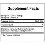 Chamomile with Eucalyptus Herbal Tea | Manzanilla con Eucalipto | 25 Teabags