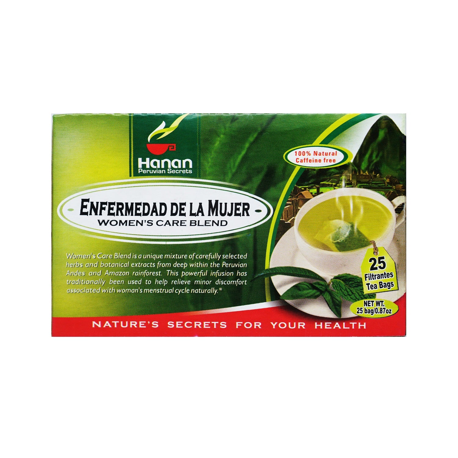 Women’s Care Blend Herbal Tea | Enfermedad De La Mujer | 25 Teabags