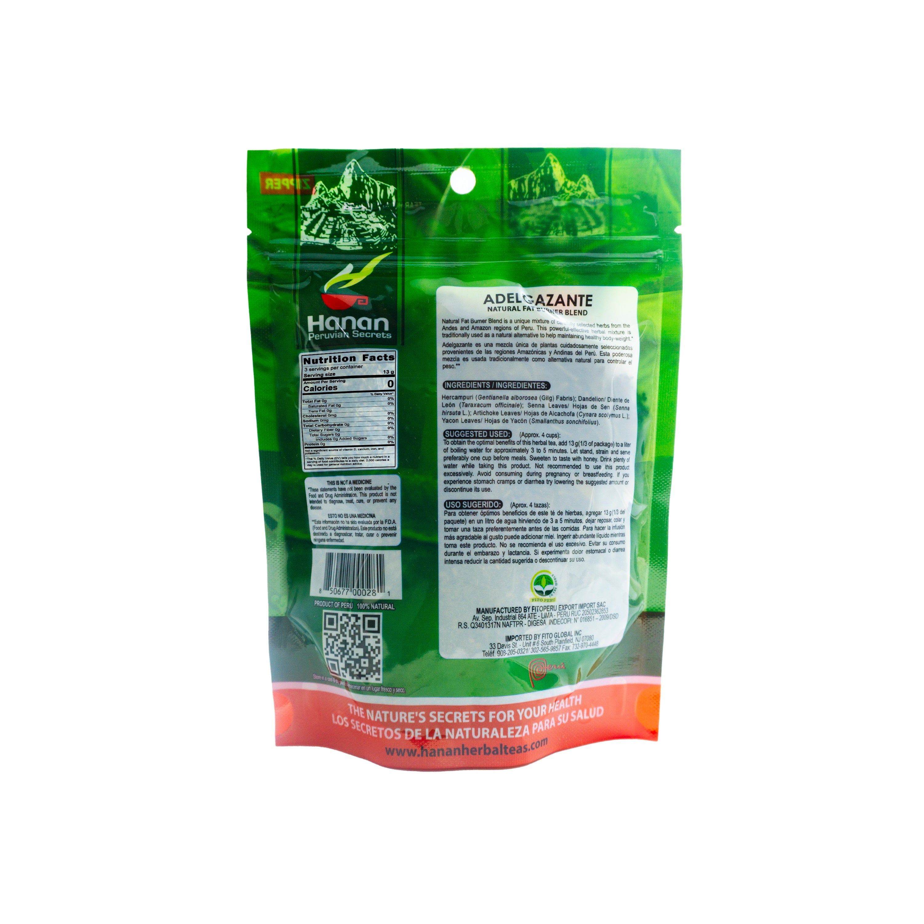 Adelgazante Natural Fat Burner Blend |  Bitter Loose Tea | 1.41oz (40g)