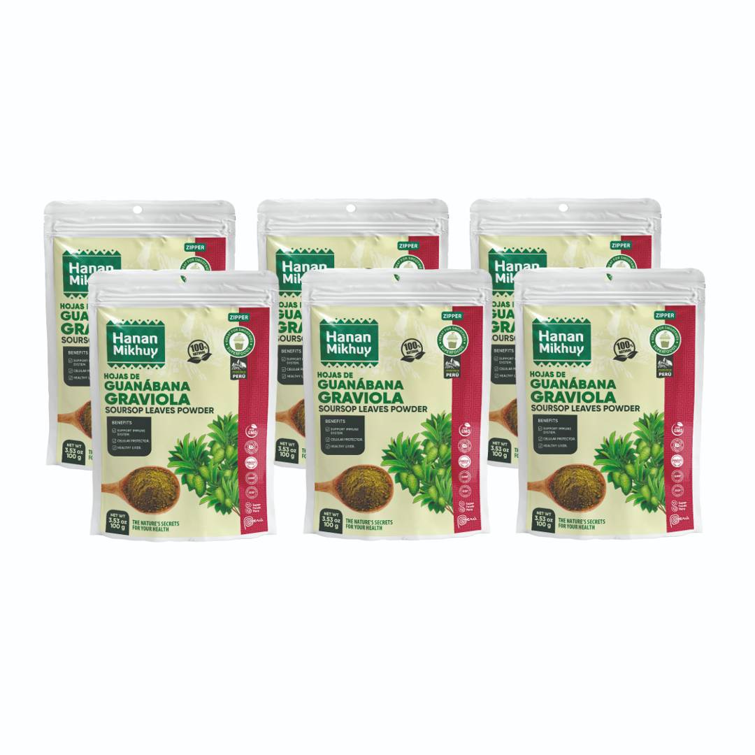 Hanan Mikhuy Soursop Leaf Powder | Hojas de Guanabana (Graviola) Molida | 3.5oz (100g)