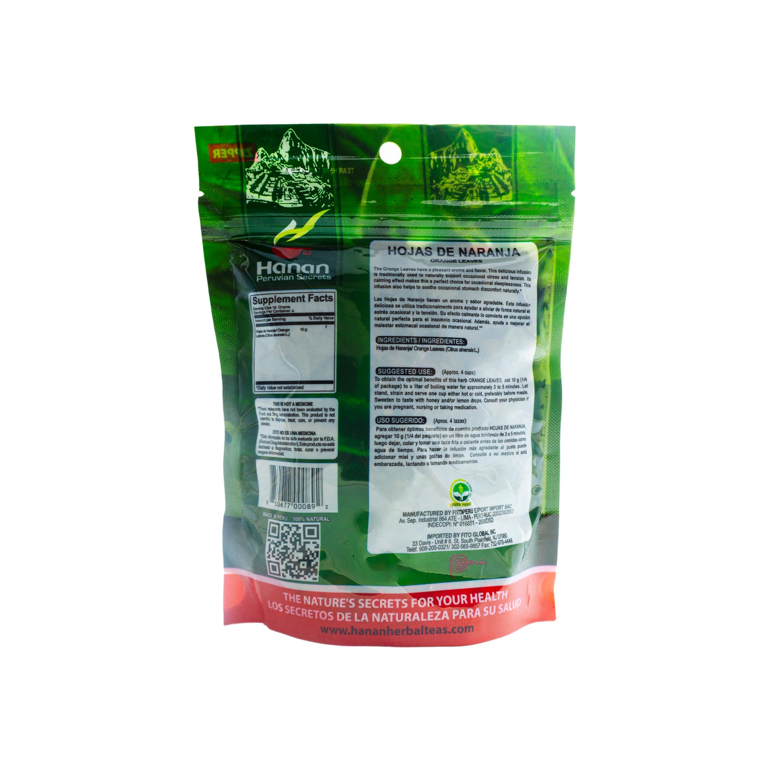 Hojas de Naranja | Orange Loose Leaf Tea | 1.41oz (40g)