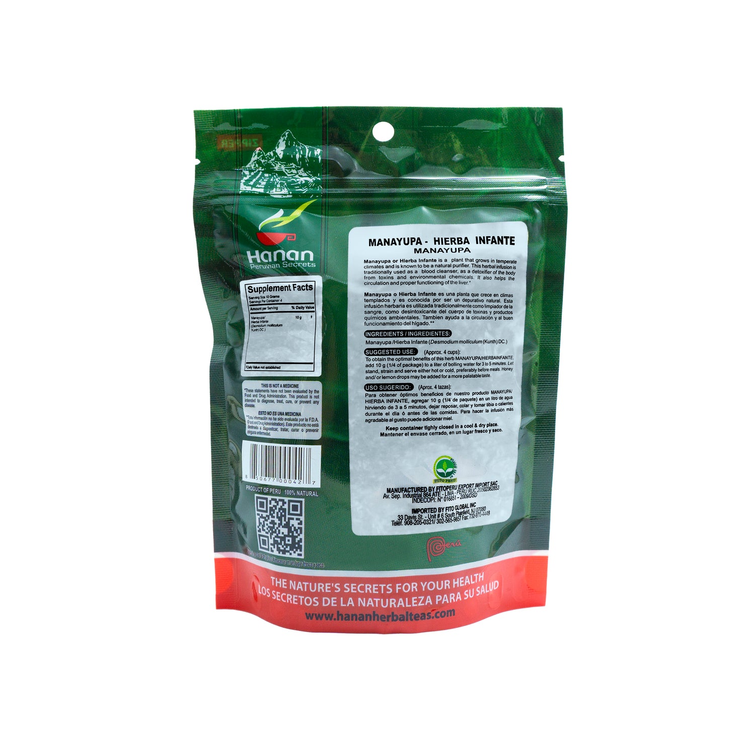 Manayupa - Hierba Infante Loose Leaf Tea | 1.41oz (40g)