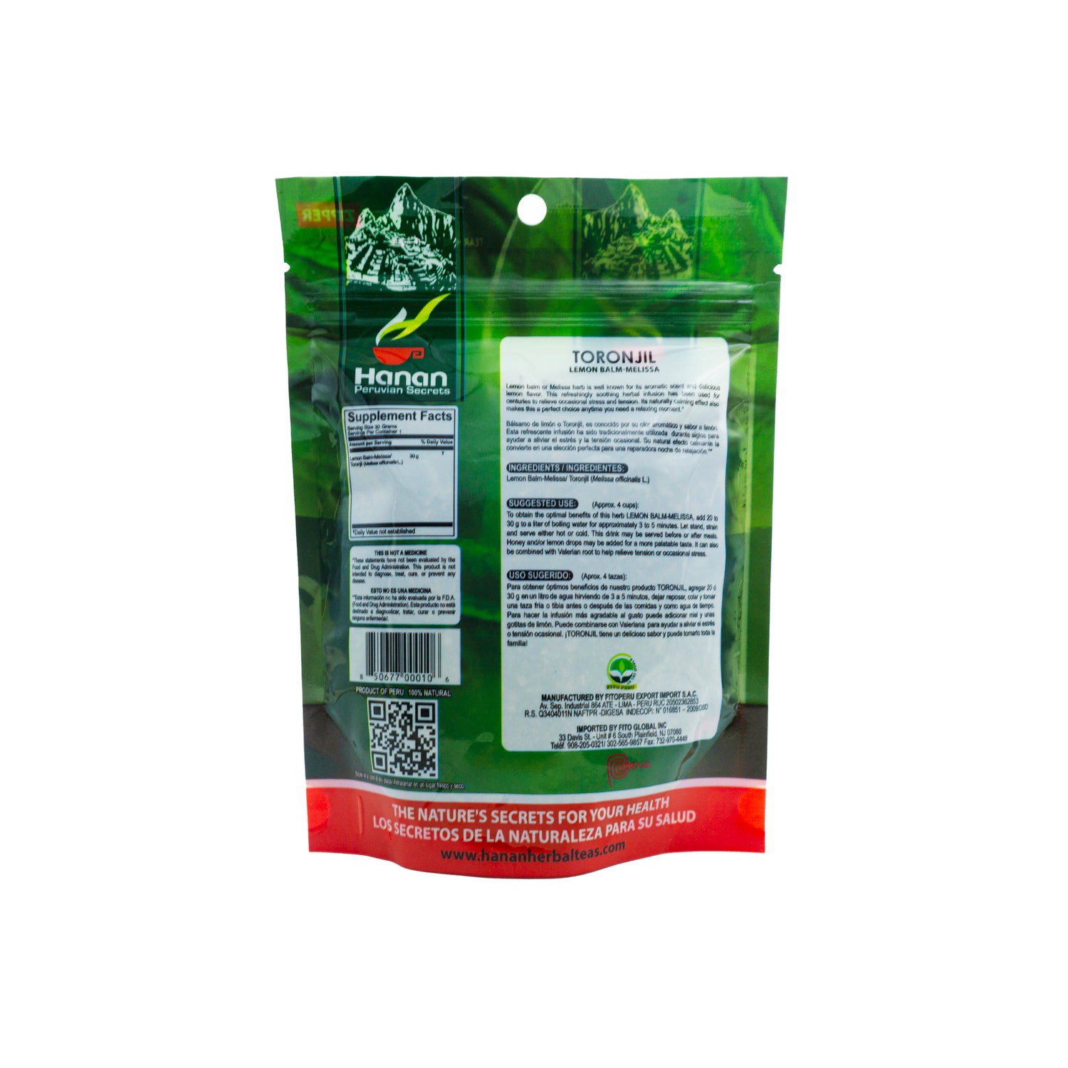 Toronjil | Lemon Balm Loose Leaf Tea | 1.06oz (30g)