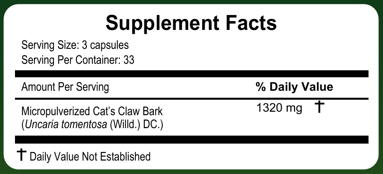 Cat´s Claw | Una de Gato | 100 Capsules