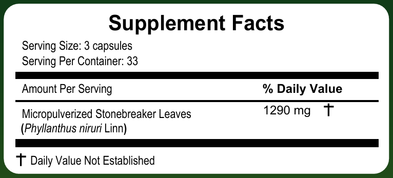 Stonebreaker | Chancapiedra | 100 Capsules