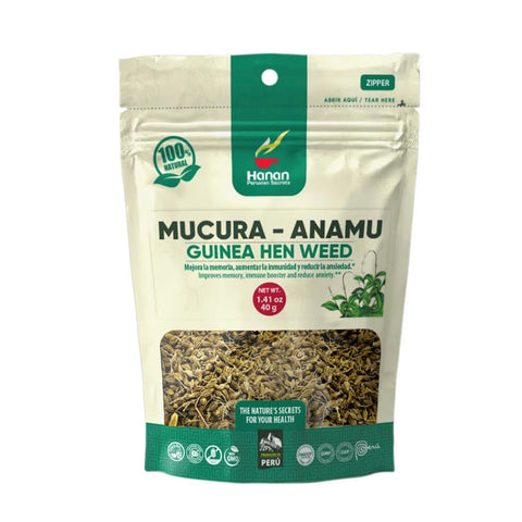 Guinea Hen Weed Loose (Mucura-Anamu) Leaf Tea | 100% All-Natural Petiveria alliacea Leaves from Peru | 1.41oz (40g)