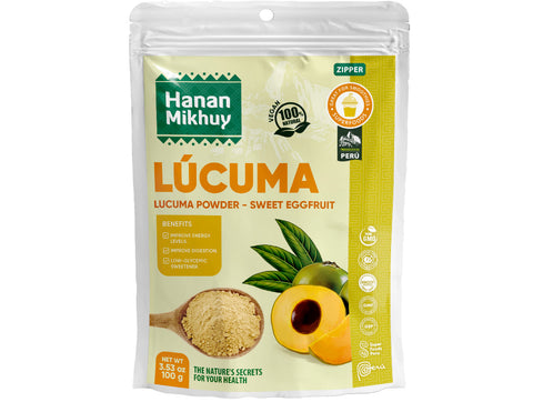 Hanan Mikhuy Eggfruit Sweet-Powder | Lucuma Molido Natutalmente Dulce | 3.5oz (100g)