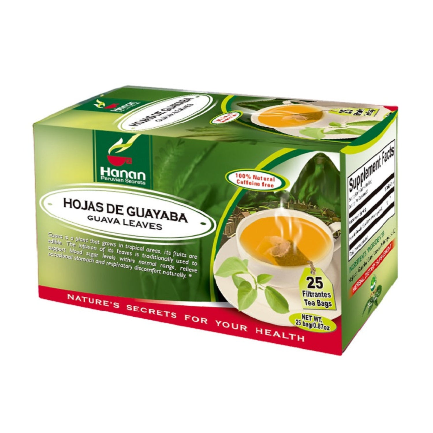 Guava Leaves Herbal Tea | Hojas De Guayaba | 25 Teabags