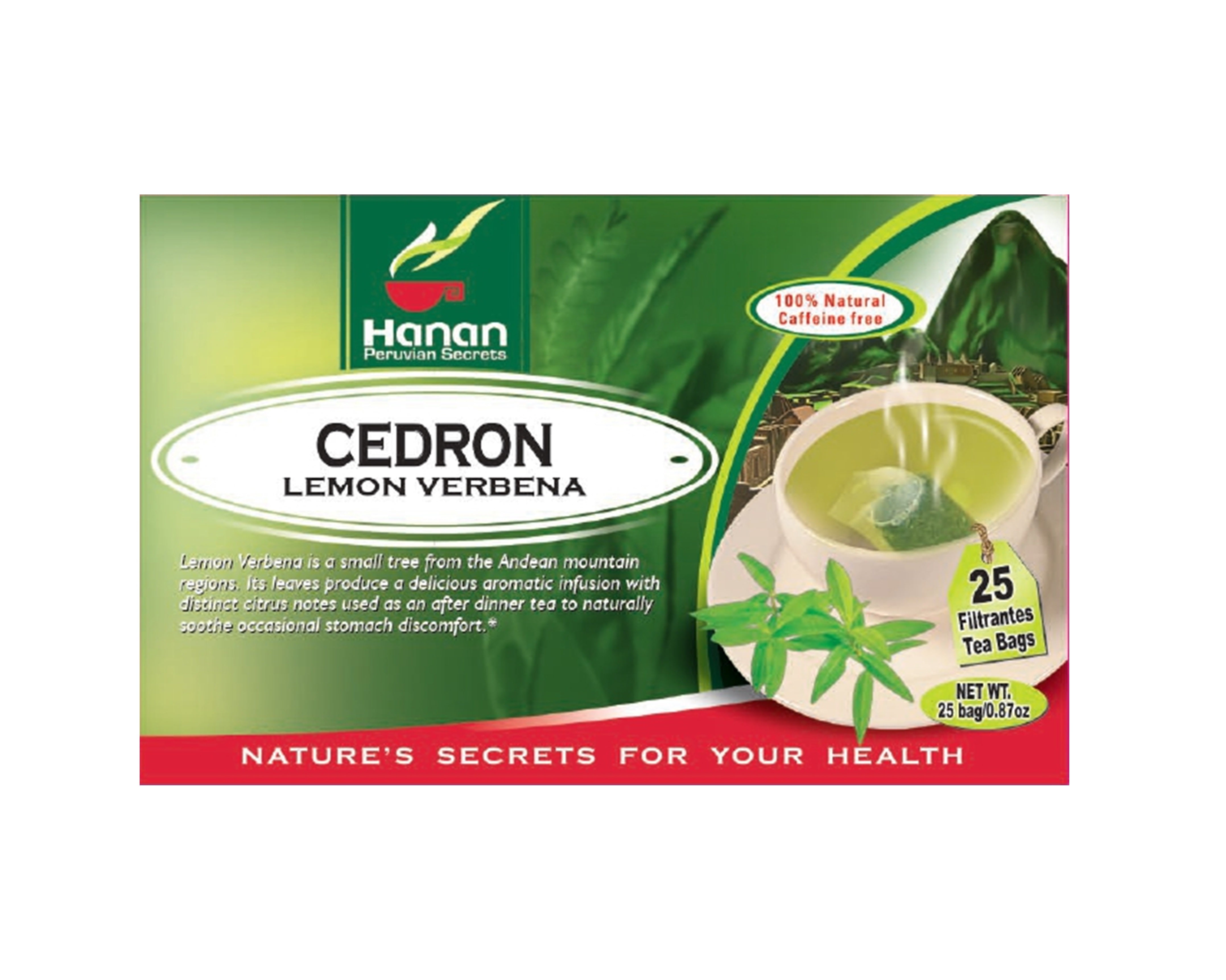 Lemon Verbena Herbal Tea | Cedron | 25 Teabags