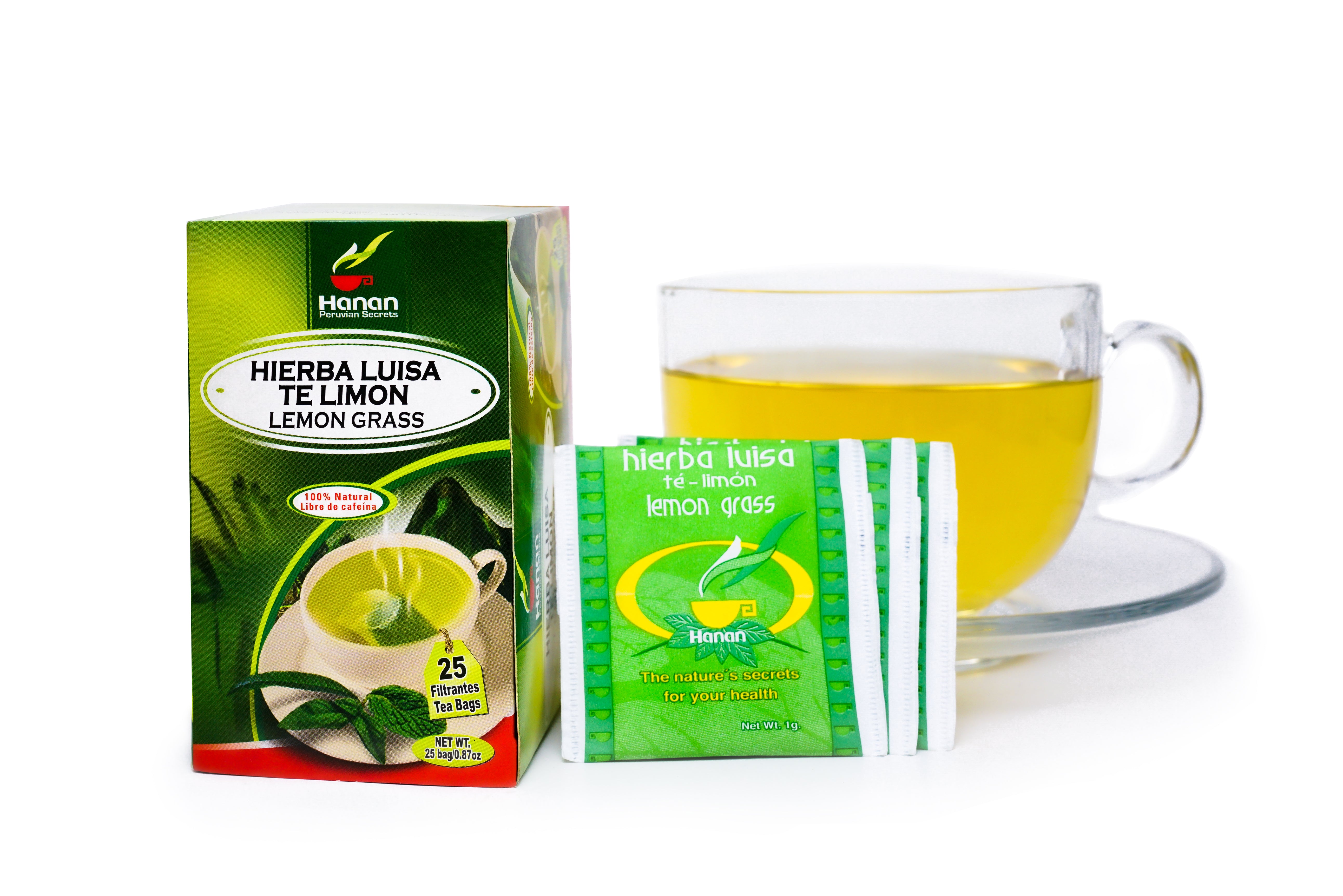 Lemon Grass Herbal Tea | Hierba Luisa - Te Limon | 25 Teabags