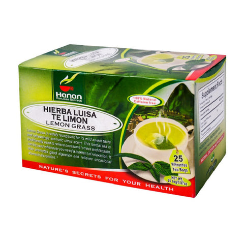 Lemon Grass Herbal Tea | Hierba Luisa - Te Limon | 25 Teabags