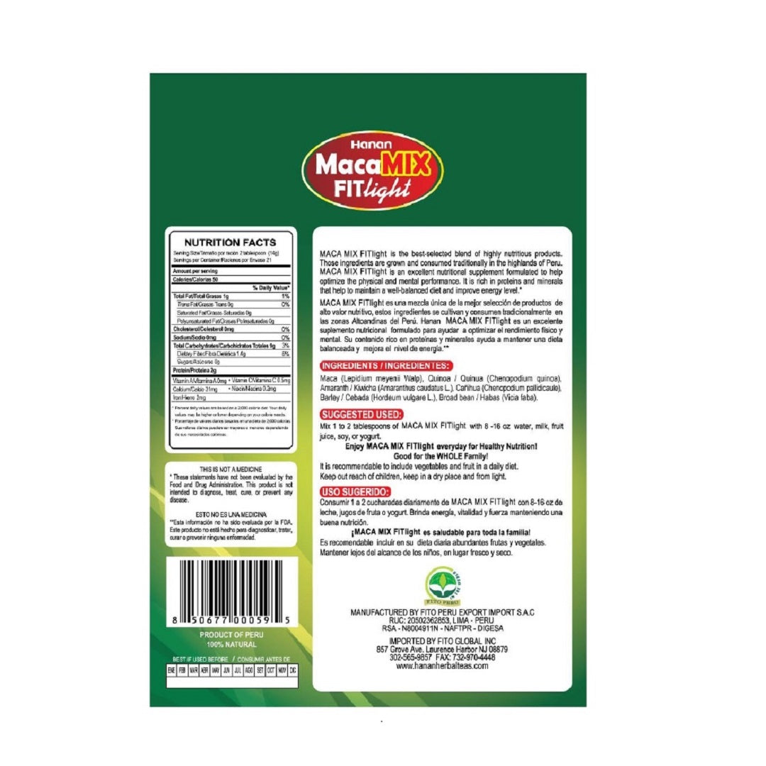 MacaMix FitLight | Maca Root Powder | 10.58oz (300g)