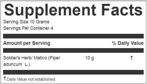 Matico | Soldiers' herb Loose Leaf Tea | 1.41oz (40g)