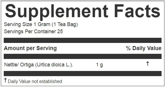 Nettle Herbal Tea | Ortiga | 25 Teabags