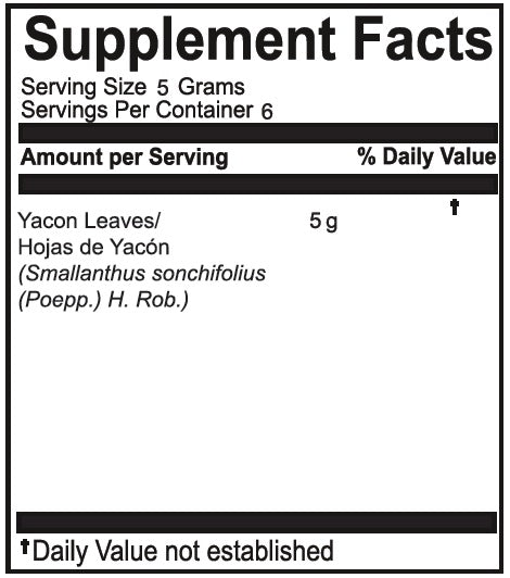 Hojas de Yacón | Yacon Loose Leaf Tea | 1.06oz (30g)