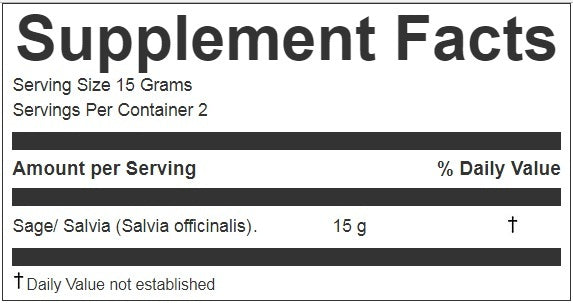 Salvia | Sage Loose Leaf Tea | 1.06oz (30g)