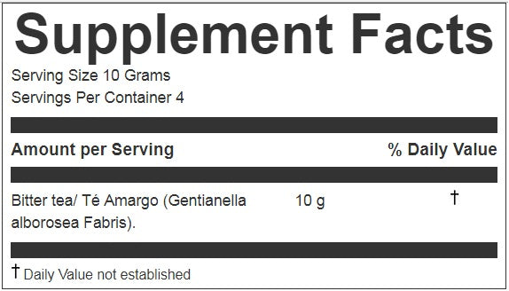 Te Amargo | Bitter Herbal Loose Leaf Tea | 1.41oz (40g)