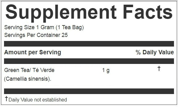 Green Te Herbal Tea | Te Verde | 25 Teabags