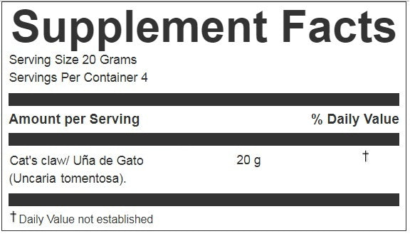 Una de Gato | Cat´s claw Loose Bark Leaf Tea | 2.82oz (80g)