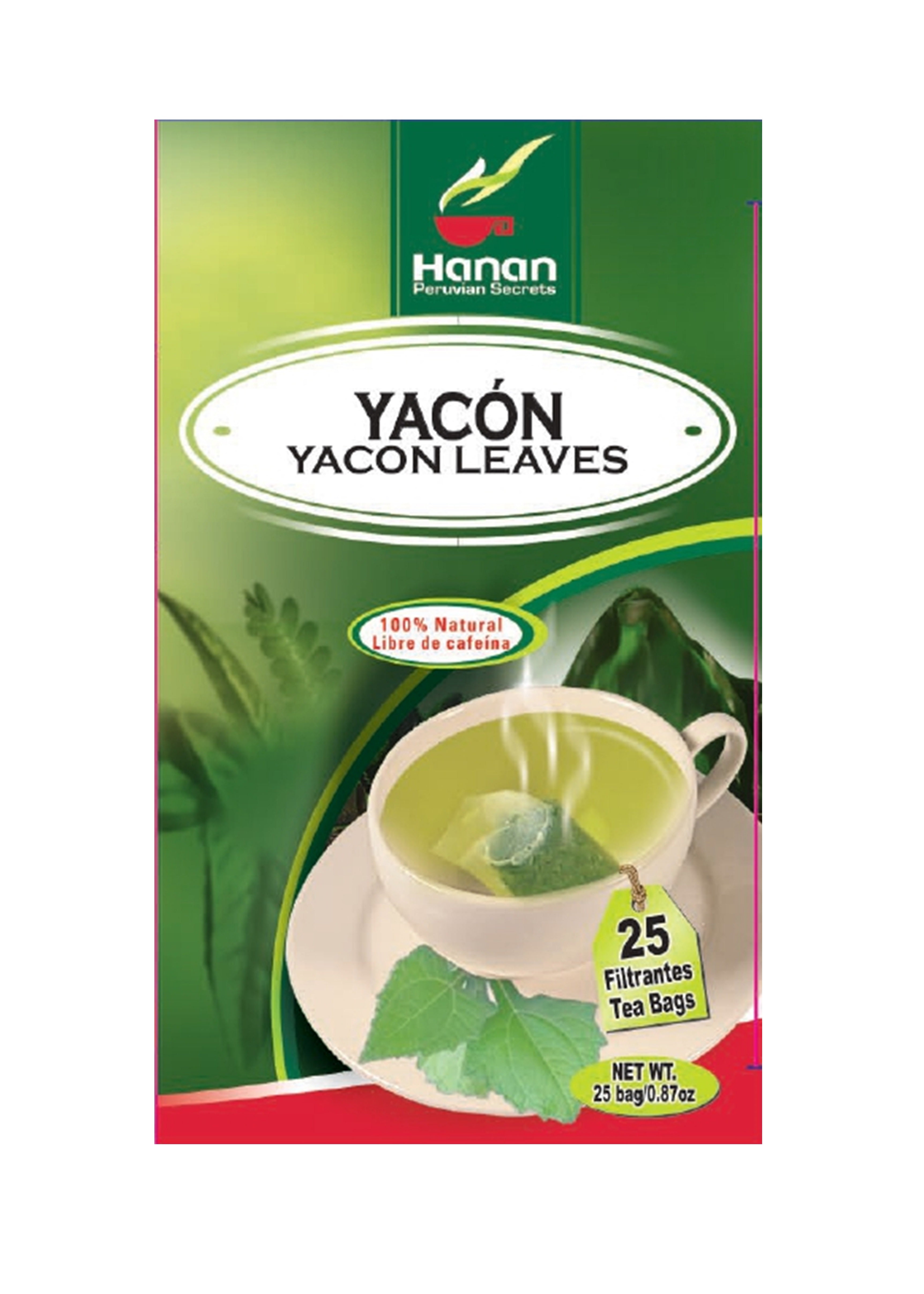 Yacon Leaves Herbal Tea | Hojas de Yacón | 25 Teabags