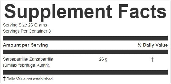 Zarzaparrilla | Sarsaparilla Loose Bark Leaf Tea | 2.82oz (80g)