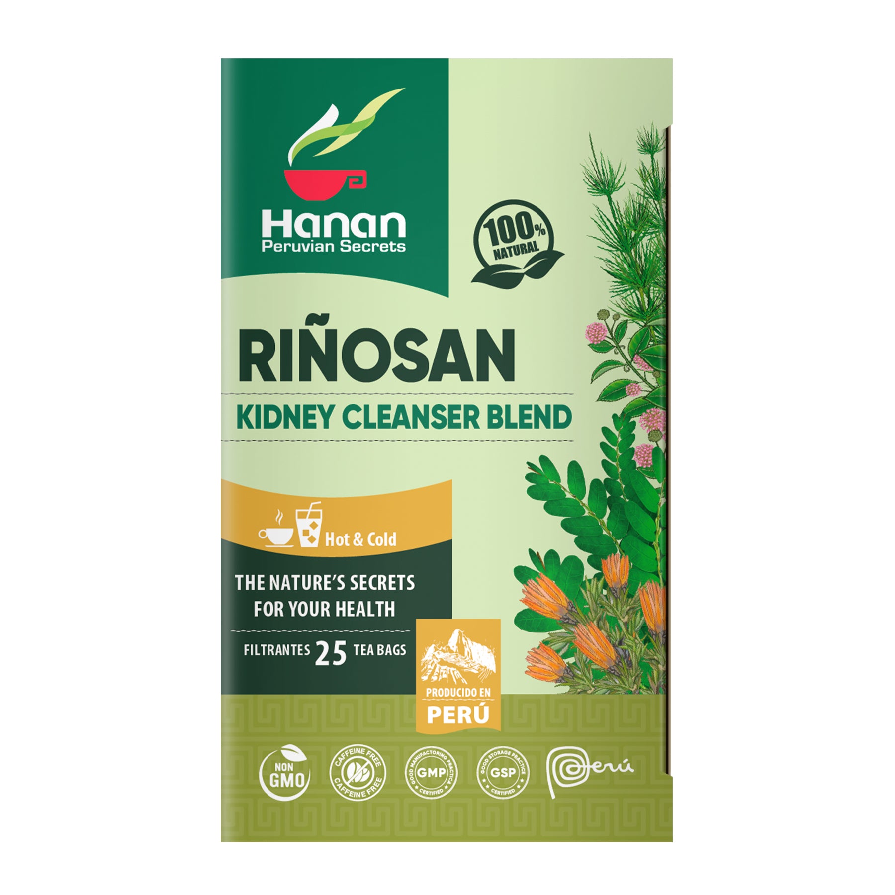 Kidney Cleanser Aid Blend Herbal Tea | Riñosan | 25 Teabags