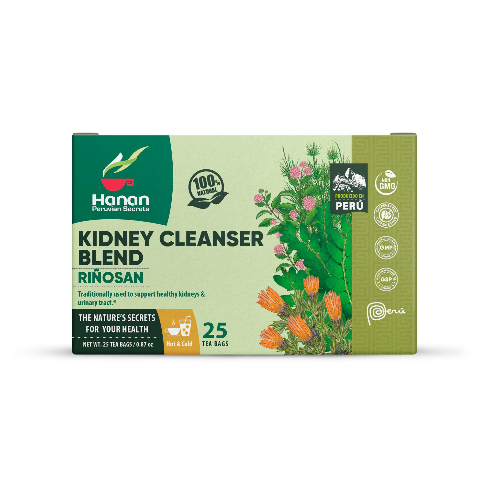 Kidney Cleanser Aid Blend Herbal Tea | Riñosan | 25 Teabags