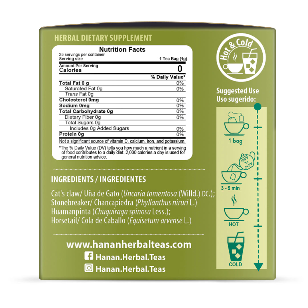 Kidney Cleanser Aid Blend Herbal Tea | Riñosan | 25 Teabags
