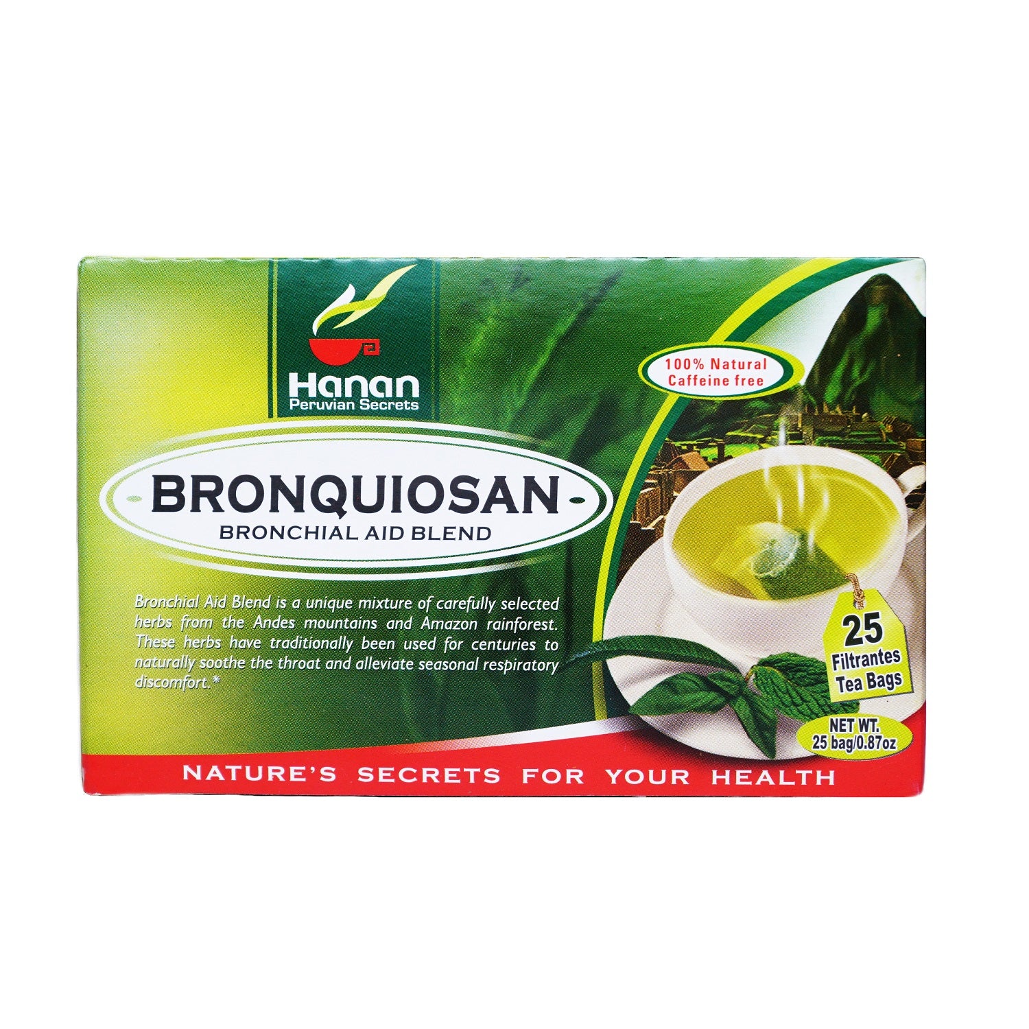 Bronchial Aid Blend Herbal Tea | Bronquiosan | 25 Teabags