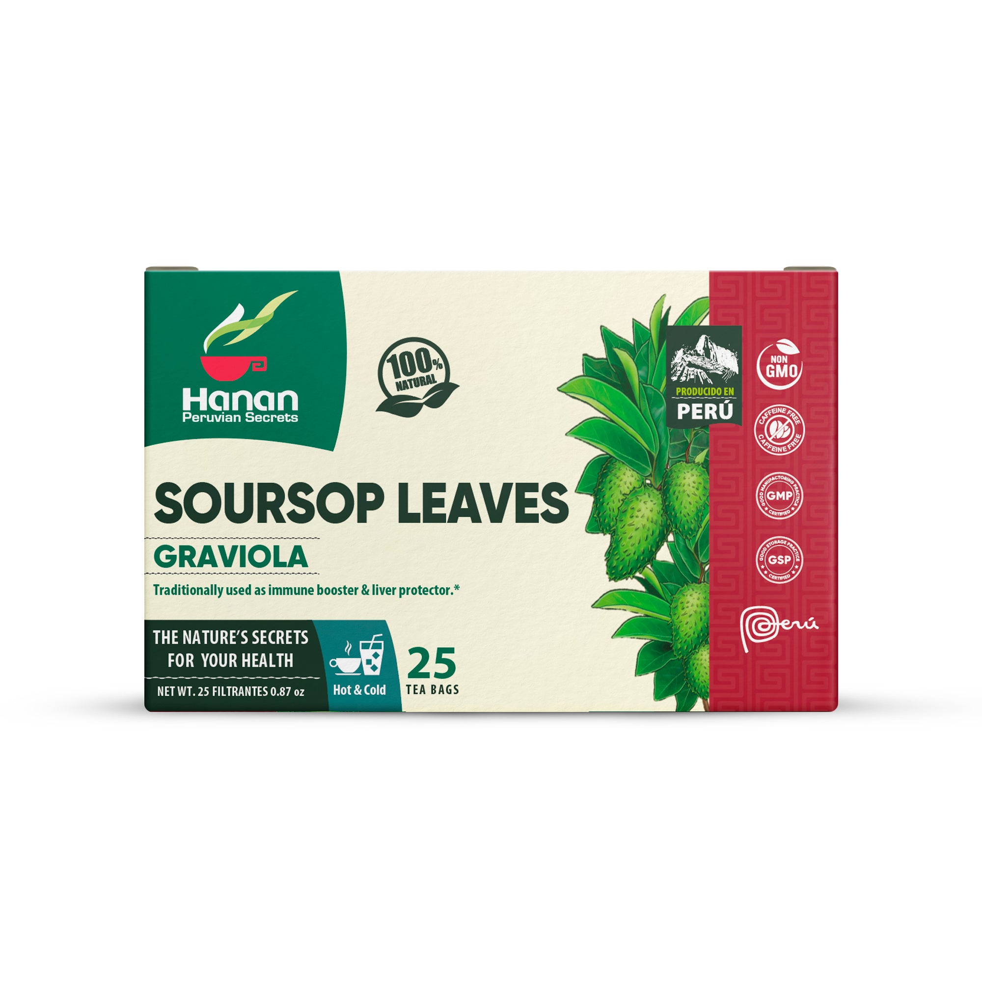 Soursop Leaves Herbal Tea | Hojas De Guanabana - Graviola | 25 Teabags