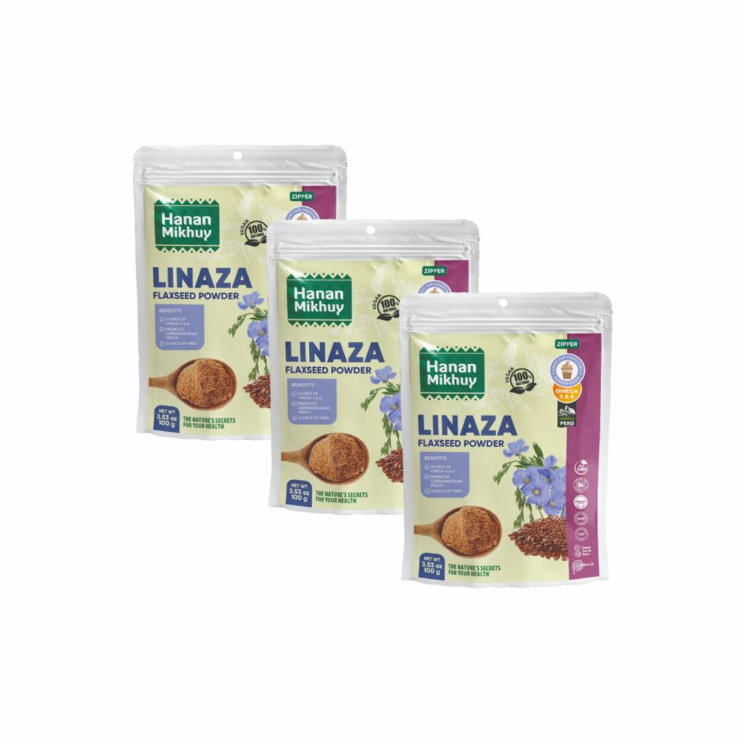 Hanan Mikhuy Flaxseed Powder | Linaza Molido Fiber & Omega | 3.5oz (100g)