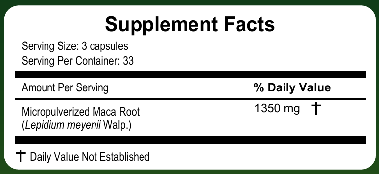 Maca | Maca | 100 Capsules