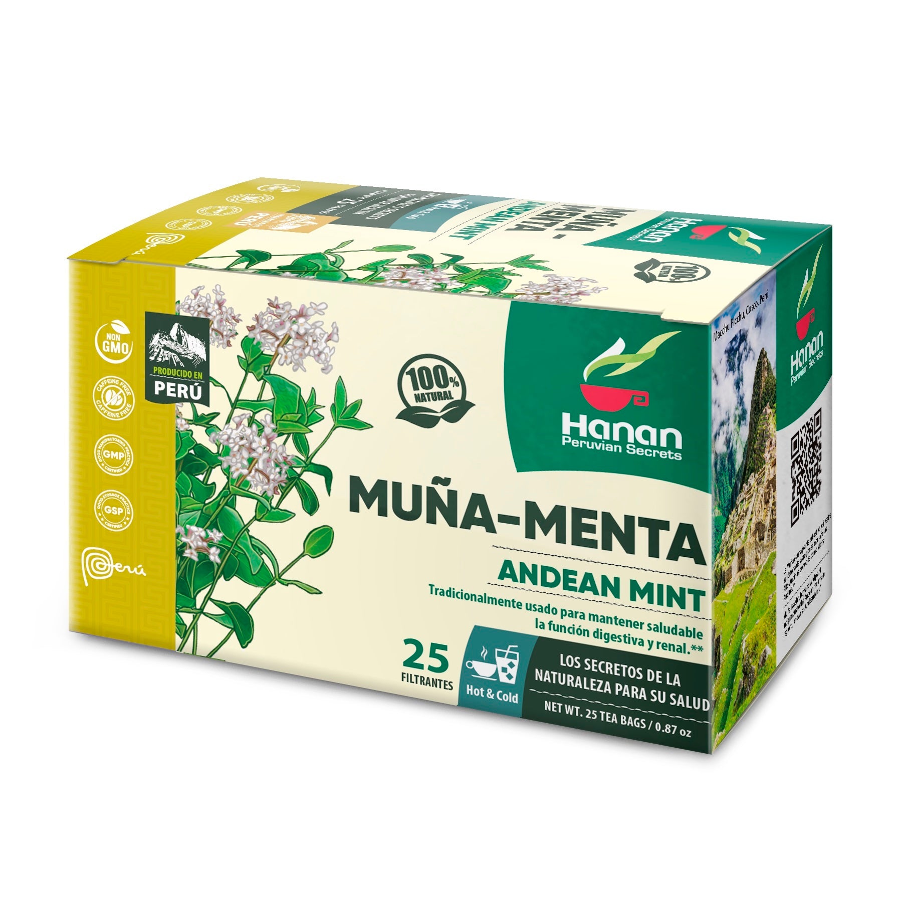 Andean Mint Leaves Herbal Tea | Te de Muña | 25 Teabags