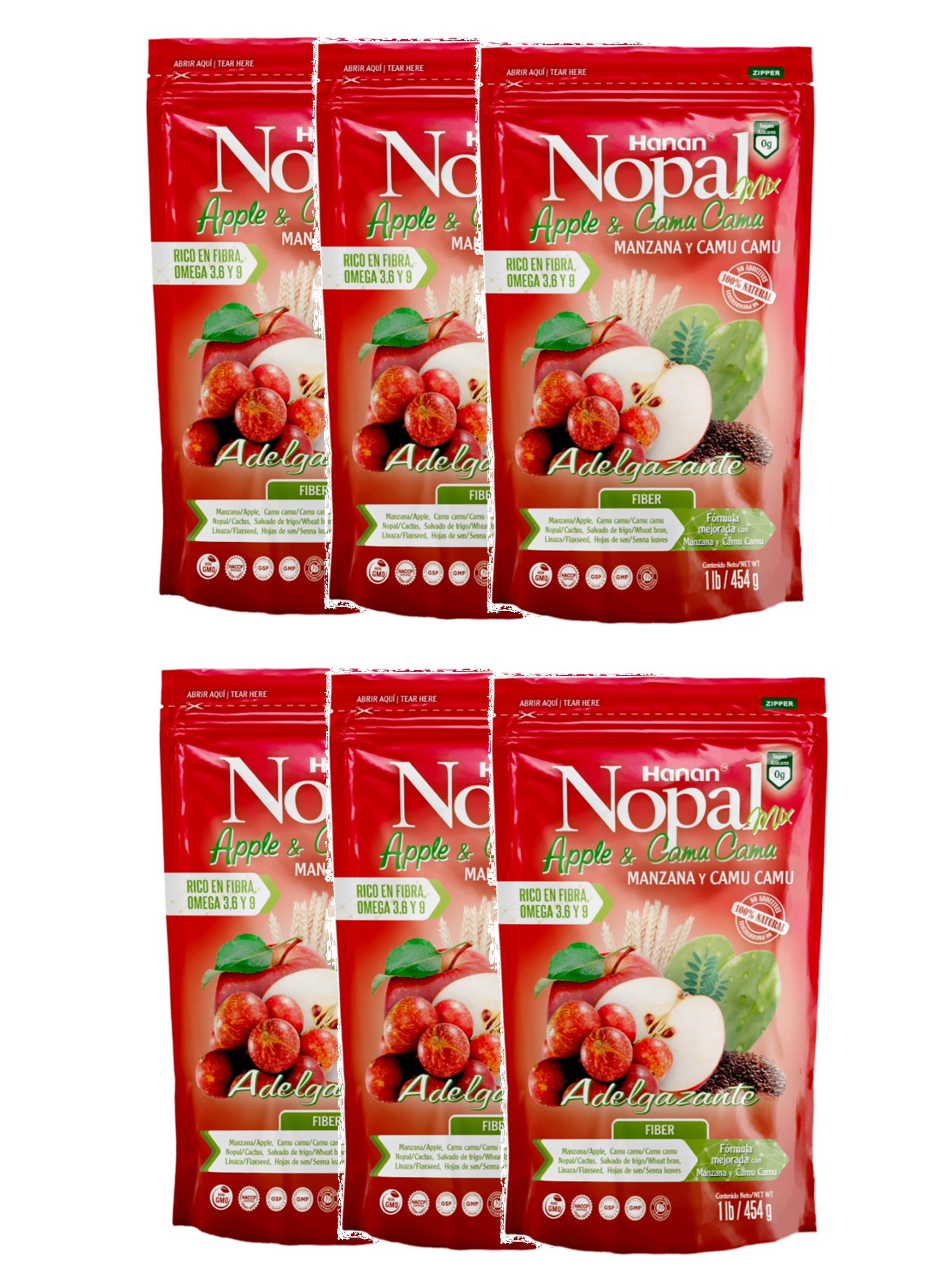 NOPALMIX Manzana con Camu Camu | Apple with Camu Camu Mix | Weight Control Blend 100% Natural | 1Lb (454g)