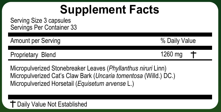 Kidney Cleanser Aid Blend | Riñosan | 100 Capsules