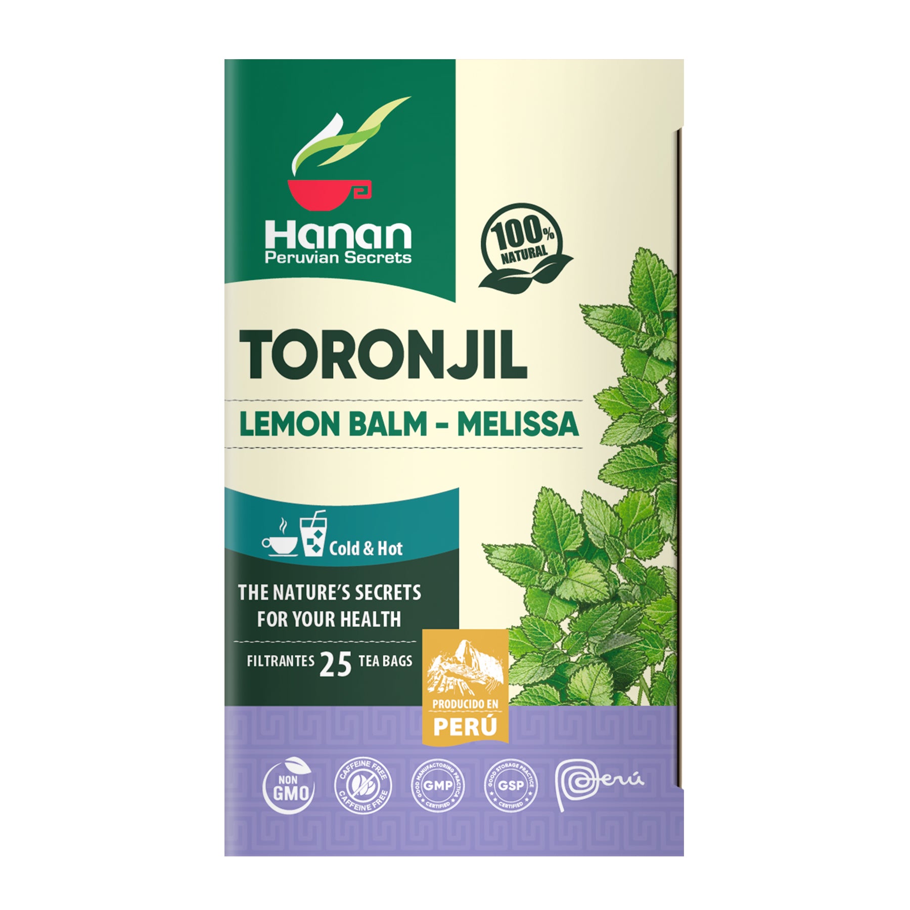 Lemon Balm - Melissa Herbal Tea | Toronjil | 25 Teabags