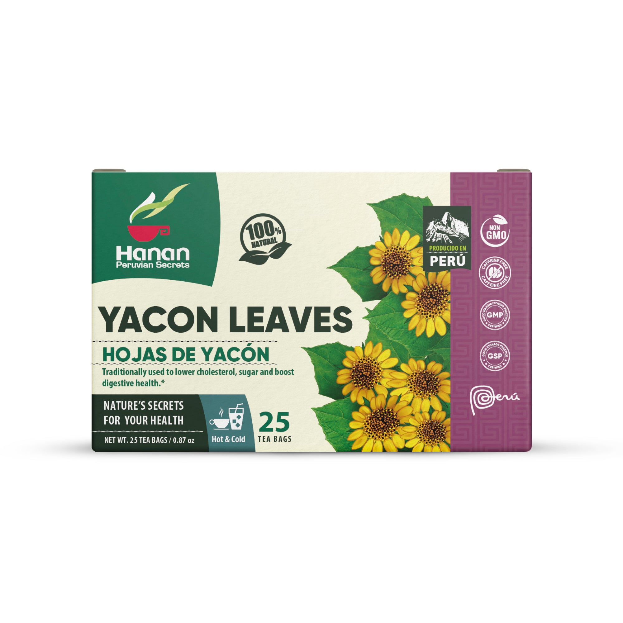 Yacon Leaves Herbal Tea | Hojas de Yacón | 25 Teabags