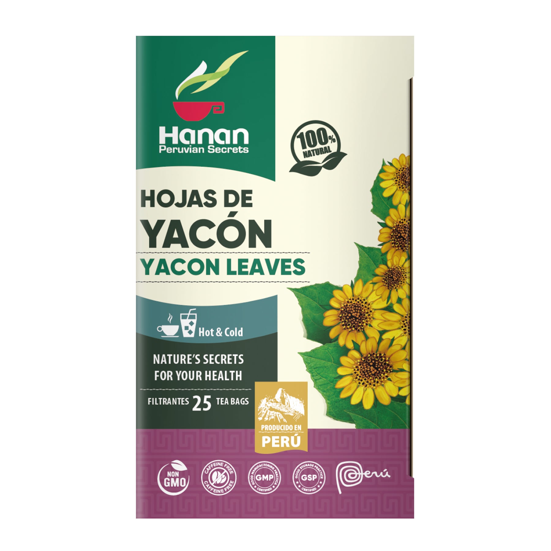 Yacon Leaves Herbal Tea | Hojas de Yacón | 25 Teabags