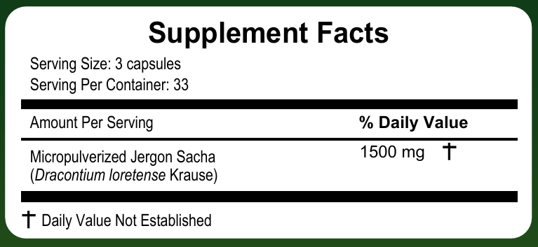 Jergon Sacha | Jergon Sacha | 100 Capsules