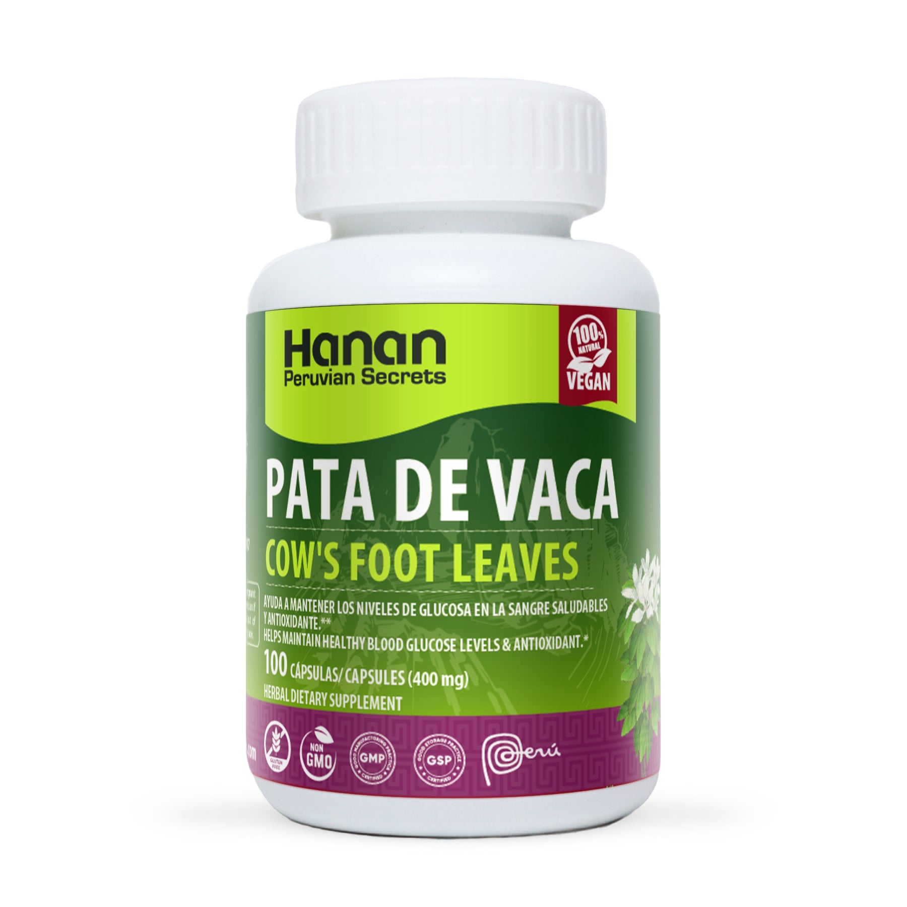 Cow’s Foot Leaves | Pata de Vaca | 100 Capsules