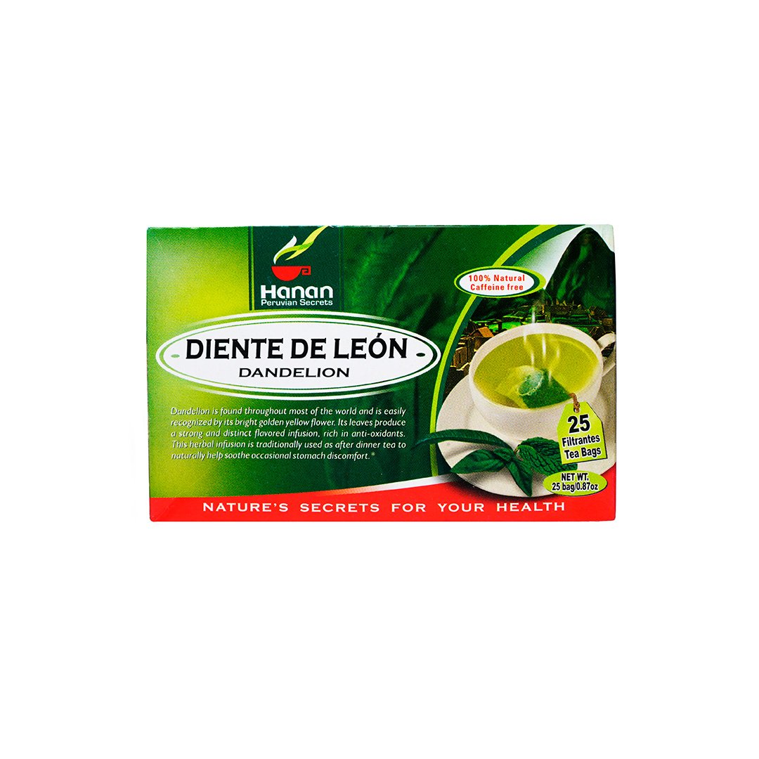 Dentello Tea Dandelion Leaves Herbal Tea | Diente de Leon | 25 Teabags