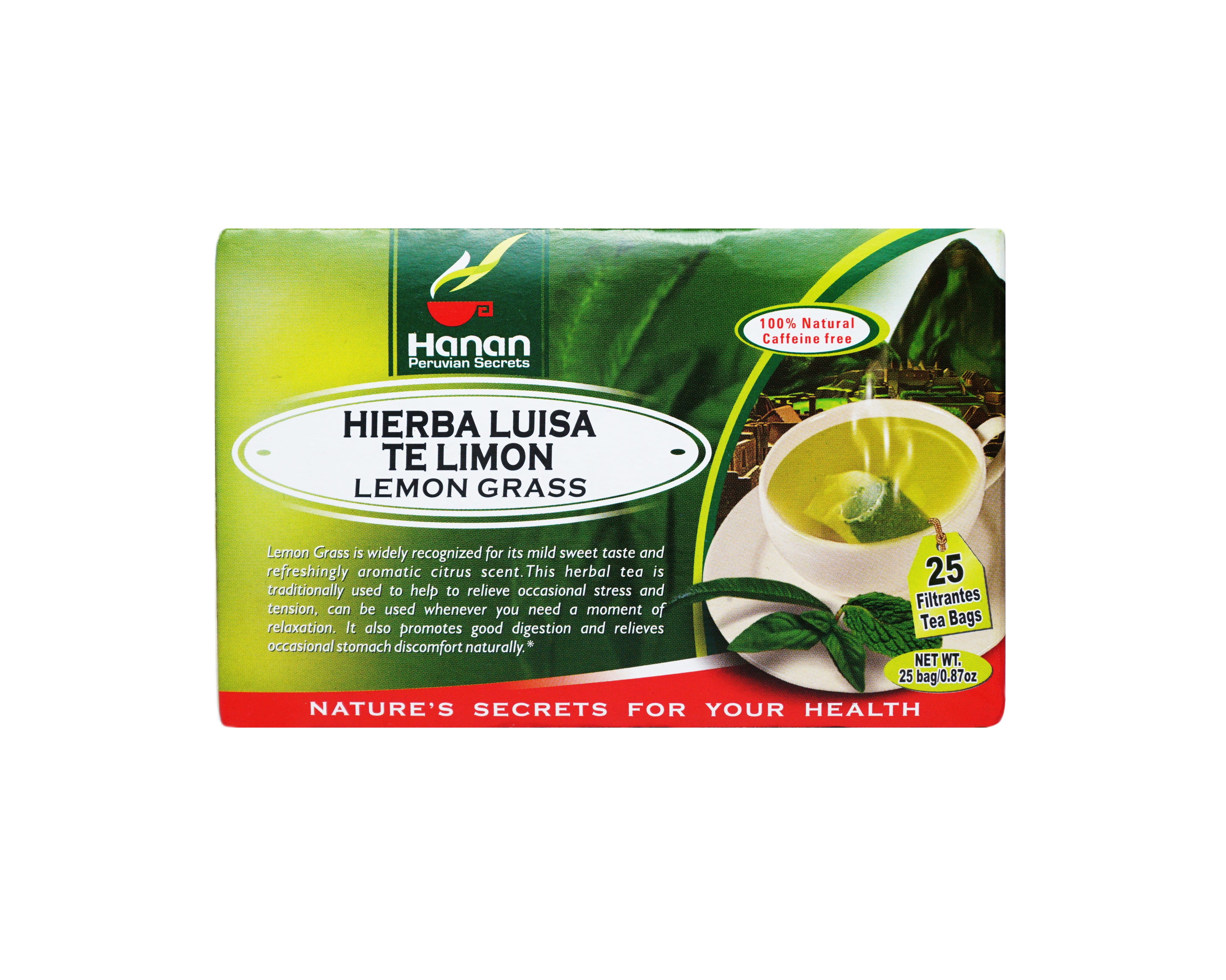 Lemon Grass Herbal Tea | Hierba Luisa - Te Limon | 25 Teabags