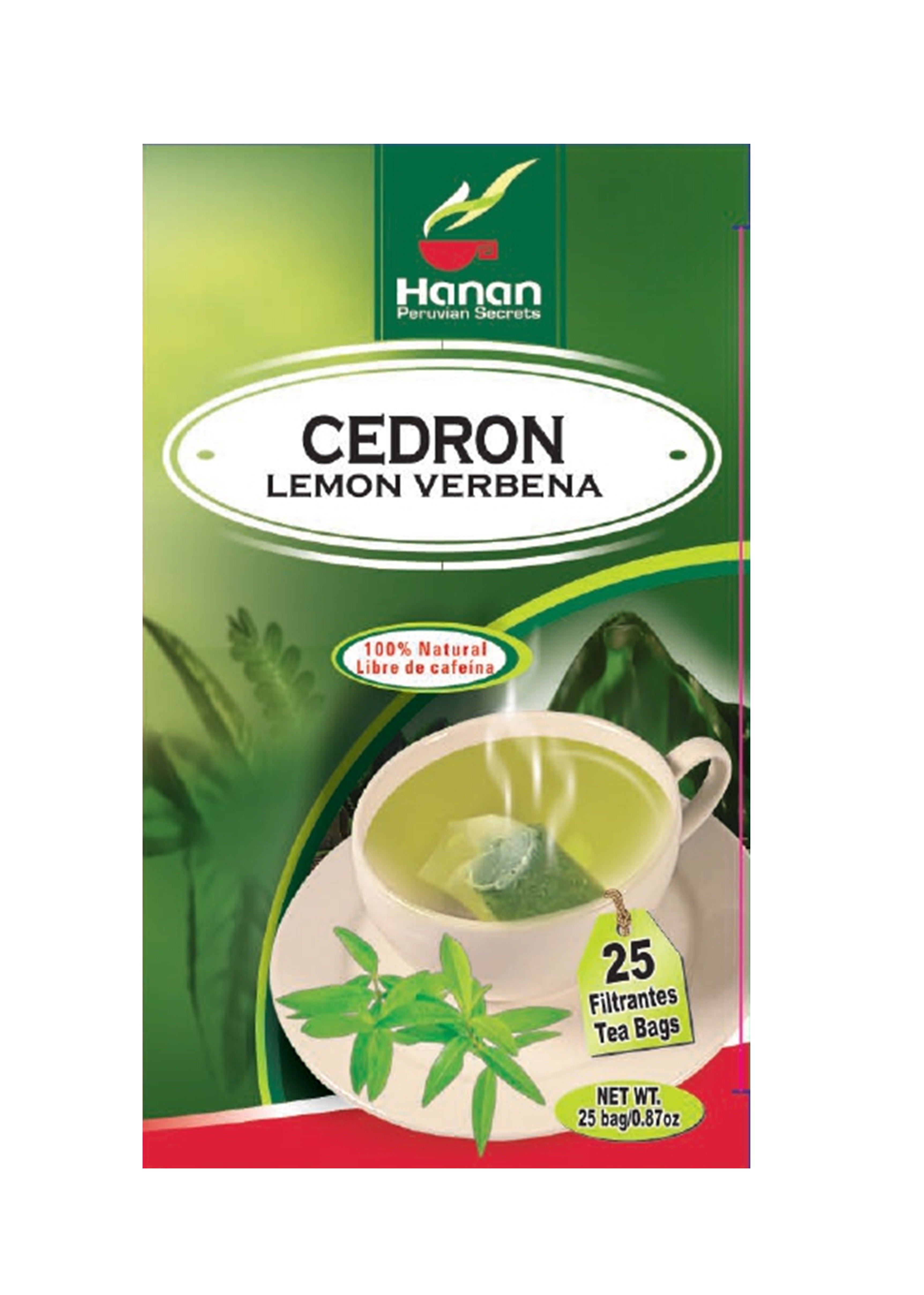 Lemon Verbena Herbal Tea | Cedron | 25 Teabags