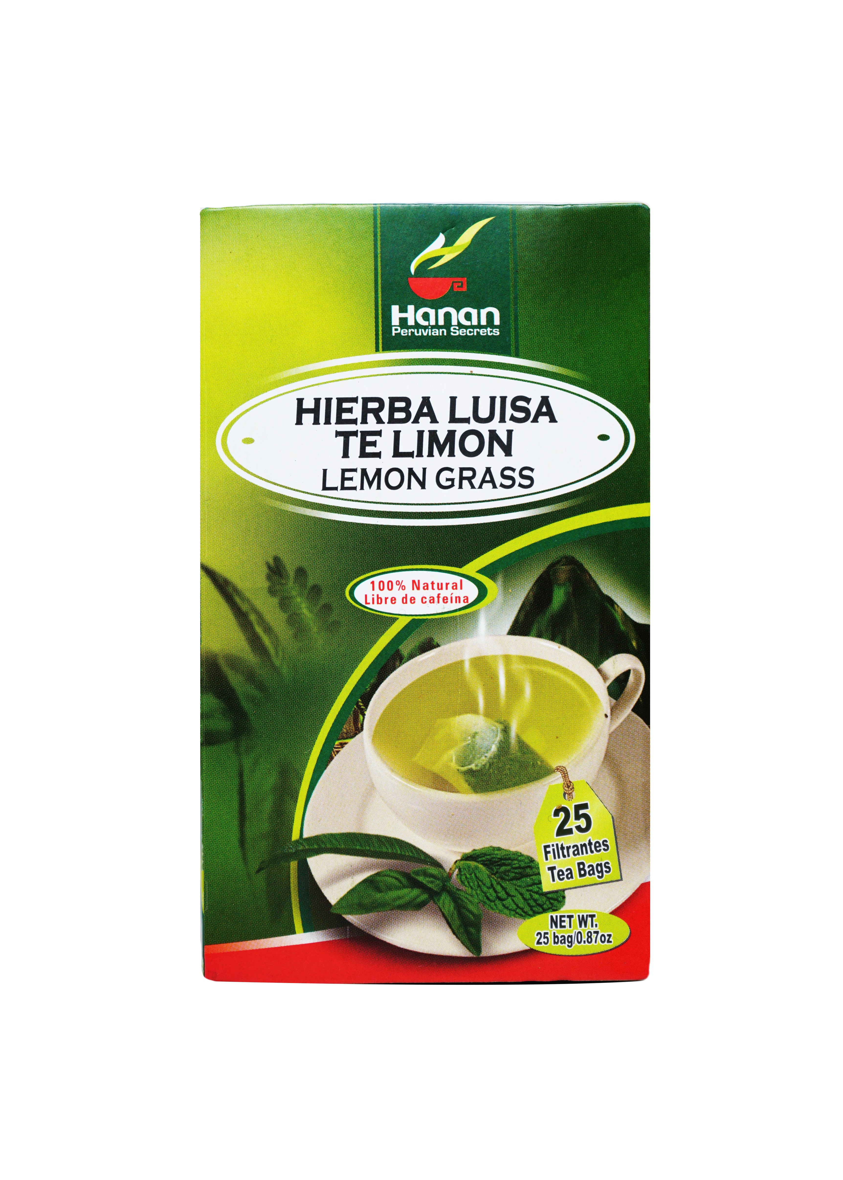 Lemon Grass Herbal Tea | Hierba Luisa - Te Limon | 25 Teabags